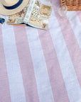 CONCH PINK & WHITE STRIPE